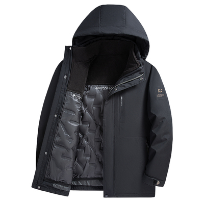 罗蒙羽绒服90%含绒量加厚防风