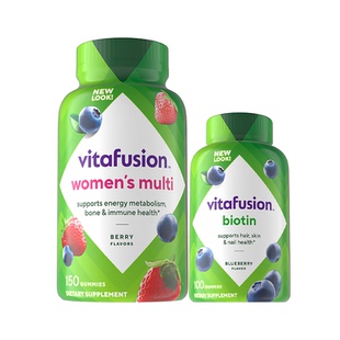 【自营】vitafusion女士复合多重维生素软糖生物素软糖头发营养包