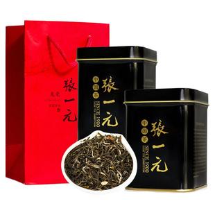 张一元茶叶特级茉莉花茶100g(50gx2罐)世博黑罐送礼茗茶配礼袋