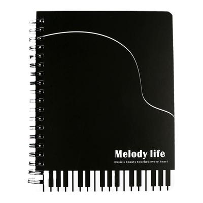 音符文艺记事本卡通音乐家钢琴