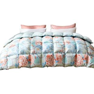 富安娜羽绒被白鹅绒冬季保暖被子四季被加厚被褥学生宿舍春秋被芯