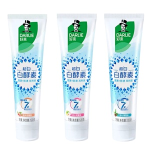 DARLIE好来超白白酵素美白牙膏成人含氟亮白清新透心爽冰桃牙膏