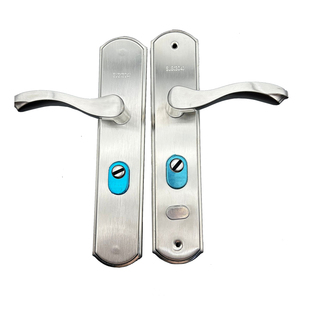 304不锈钢通用型大门锁防盗门把手大门锁把手户外双开大门锁 套装