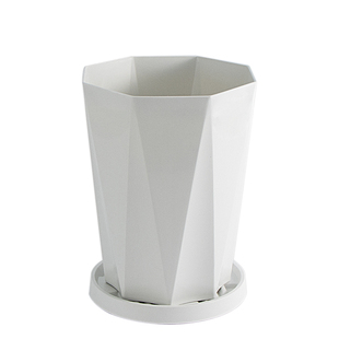 植卉居钻石盆家用客厅阳台简约加厚树脂盆栽天堂鸟发财树大号花盆