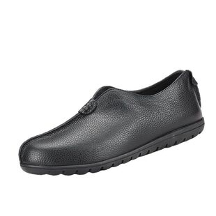 老北京鞍鞋手工真牛皮透气休闲男鞋父亲老爹老头便鞋功夫鞋懒汉鞋