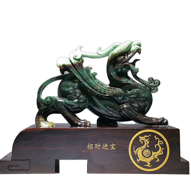 观音独山玉石玉雕风水中式摆件