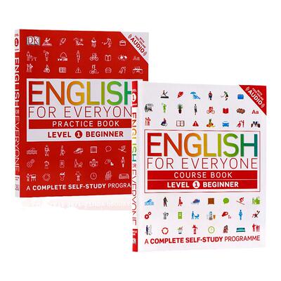 进口英文原版正版DK新视觉L1入门级课本教材+练习册两册套装带音频English for Everyone Level 1 Beginner自学教材雅思托福用书