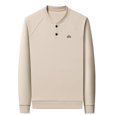 啄木鸟长袖T恤衫男士圆领休闲潮