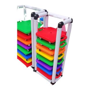 幼儿园滑板车平衡车收纳架高跷架沙水玩具架体操垫收纳架带轮子