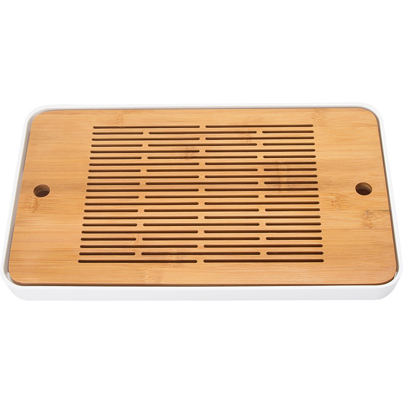 君器储水式竹面密胺茶盘