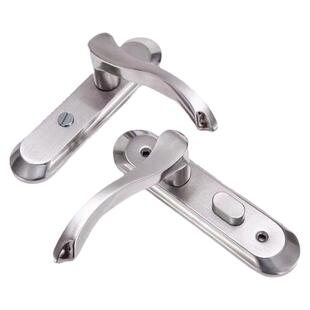 卫生间门锁不锈钢浴室门把手通用款把手加厚款无钥匙把手厕所门锁