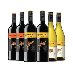 黄尾袋鼠世界系列组合装红酒 西拉+梅洛+霞多丽葡萄酒750ml*6