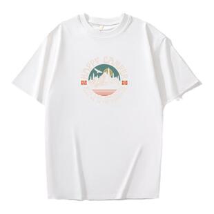 2026美式重磅男士短袖t恤全棉高档夏季新款男装宽松大码半袖体恤