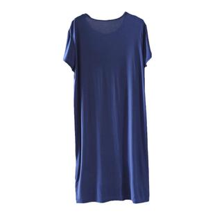 莫代尔男士睡裙凉感短袖薄款睡袍长款袍睡衣家居服浴袍中长款夏秋