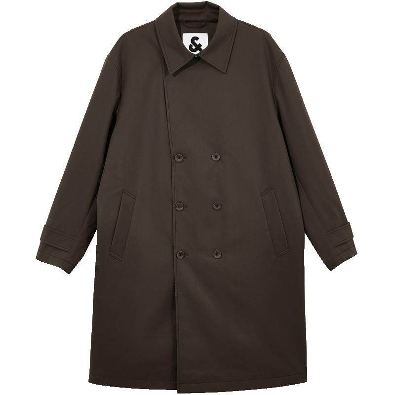 杰克琼斯男士外套2025秋季新款夹克静奢商务宽松长款风衣上衣男装