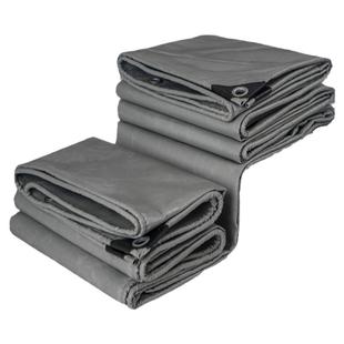 A级灰色三防布防火阻燃布窗帘布耐高温风筒软连接帆布阻燃防火布