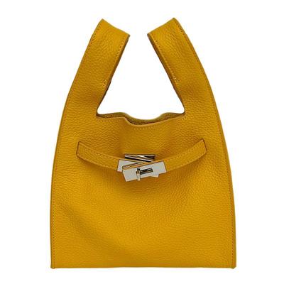 jpj头层牛皮菜篮子包通勤女