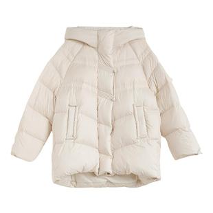 2025冬季新品连帽羽绒服女时尚百搭新中式简约盘扣保暖面包服外套