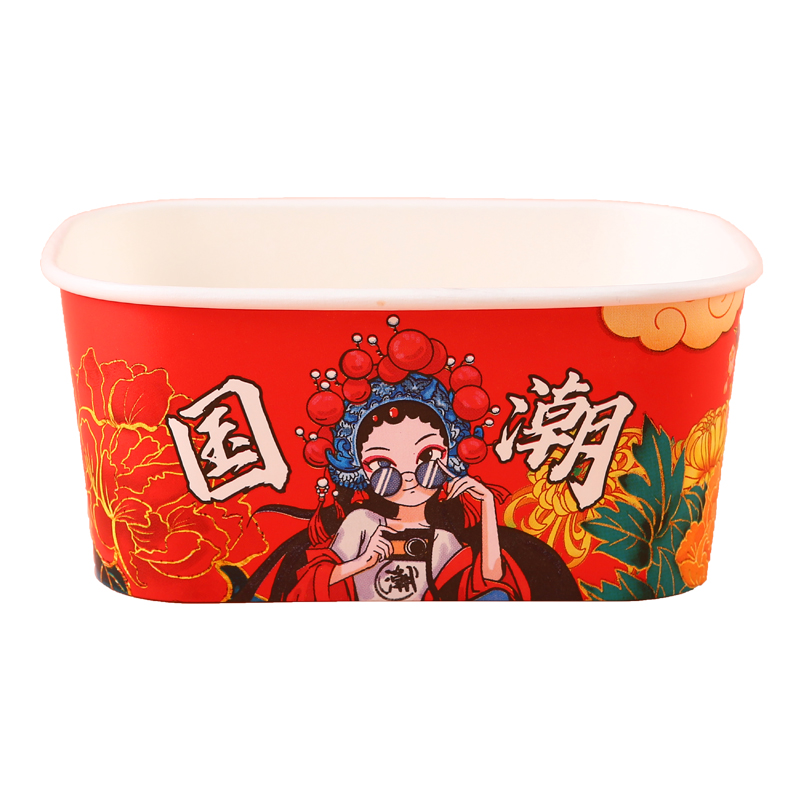 一次性餐盒打包盒食品级可微波炉加热外卖饭盒商用饭碗牛皮纸餐具