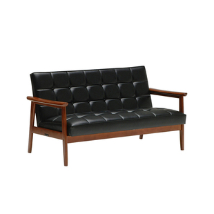 KARIMOKU60日本双人扶手椅北欧日式小户型休闲椅简约复古沙发椅