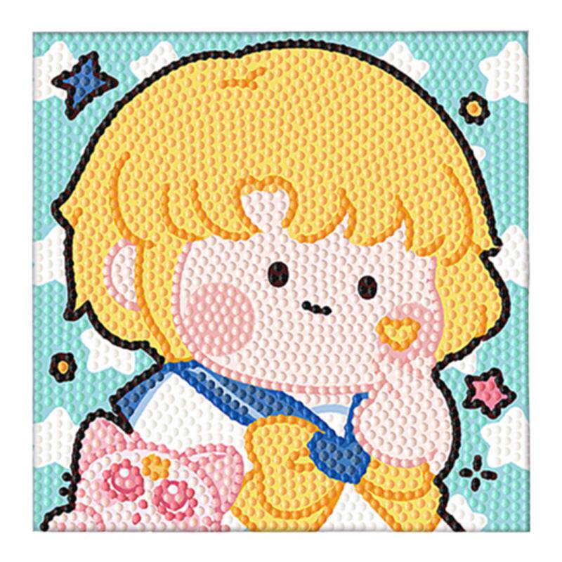 可爱女孩钻石贴画diy儿童贴画