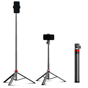 自拍杆三脚架手机直播支架落地防抖拍照神器户外便携外拍打光灯专用多功能落地折叠三脚架专业摄影灯配件灯架