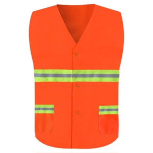 园林马甲工作服环卫工人服装橙色定制保洁员清洁物流公路养护荧光