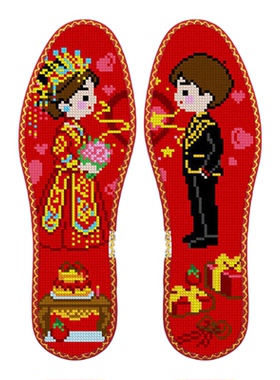 新郎新娘鸿运玫瑰七层棉布带花边