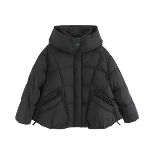 【商场同款】X--MOOM冬季新款小个子大口袋短面包羽绒服外套女