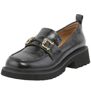 星期六百搭纯色厚底乐福鞋春金属扣JK制服鞋小皮鞋SS31111240