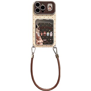 lizardhill 秋冬新款可爱哭娃适用苹果17promax手机壳女16pro镜面iphone15斜挎可背带挂绳14pro全包13超好看