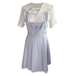 空气站台水蒸汽背带裙水手服套装学院风校供淑女