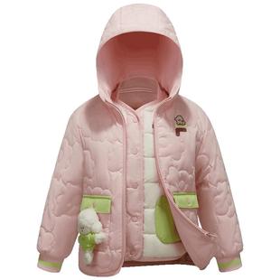 FILA KIDS斐乐童装女小童羽绒服2026春新款儿童梭织三合一外套潮