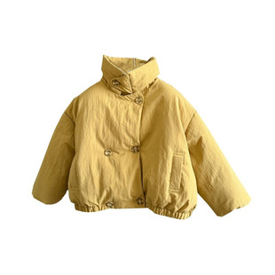 儿童特调色保暖短款羽绒服冬季新品韩系女童休闲立领白鸭绒外套潮