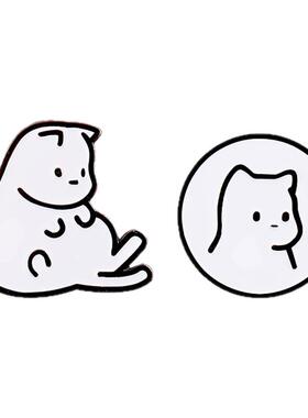 素生家居丝滑猫胸针卡片