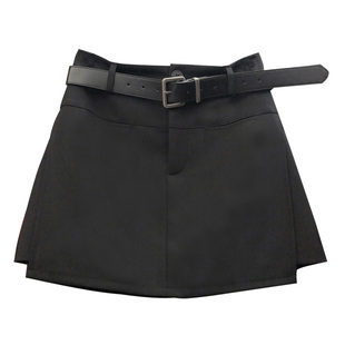 YIMOXI高腰短裙裤女2026春夏假两件时尚短裙防走光百搭短裤裙显瘦