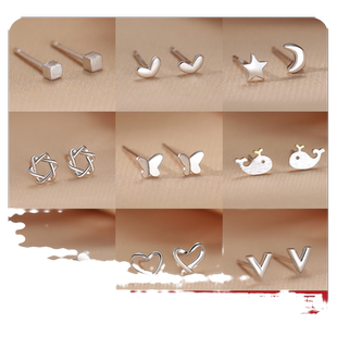 S999足银养耳洞银饰睡觉免摘小耳钉新款2026爆款高级感耳环耳饰