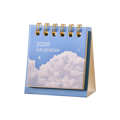 2026年日历创意ins风景迷你小台历白日星光系列2025年新款日历古风办公室桌面摆件倒计时打卡记事创意计划本