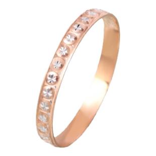 18K金满天星黄金白金玫瑰金彩金女戒对戒尾戒指圈宽版品牌正品