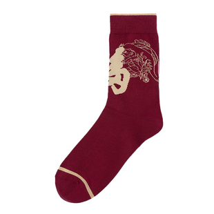 Topnew/铜牛福字鸿运袜2025夏季新款时尚男女通穿长筒袜CW002