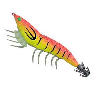 木虾软脚虾24克夜光木虾鱿鱼钩海钓墨鱼乌贼路亚假饵带响珠仿真虾