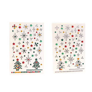 新款圣诞节贴纸卡通儿童闪钻脸贴妆容贴星星女孩演出碎钻水钻化妆