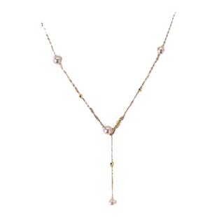 【满天星】Y型珍珠流苏长款项链女轻奢小众锁骨链一款两戴颈链