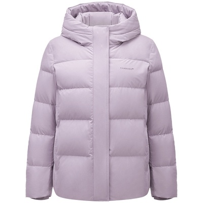 坦博尔正品反季舒适显瘦女款连帽羽绒服中老年妈妈经典保暖外套