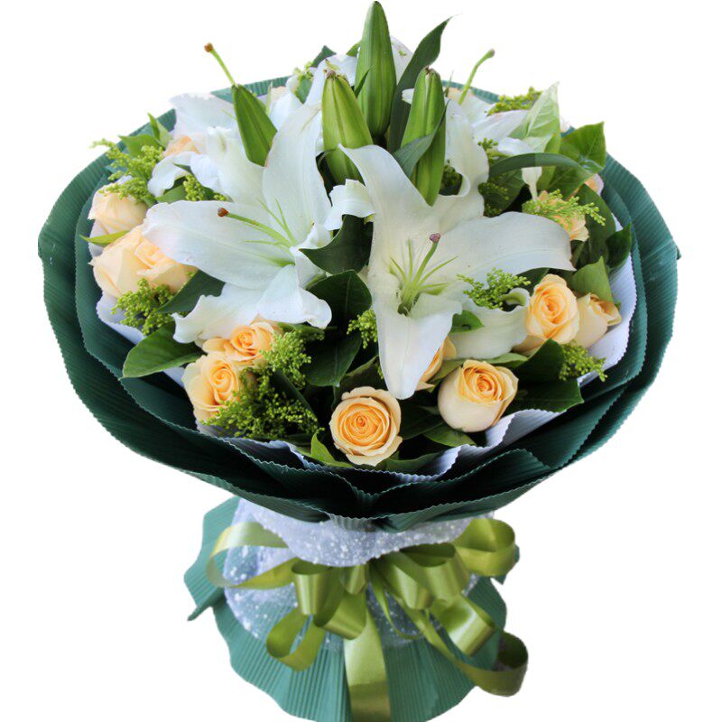香槟玫瑰百合花生日广州合肥北京