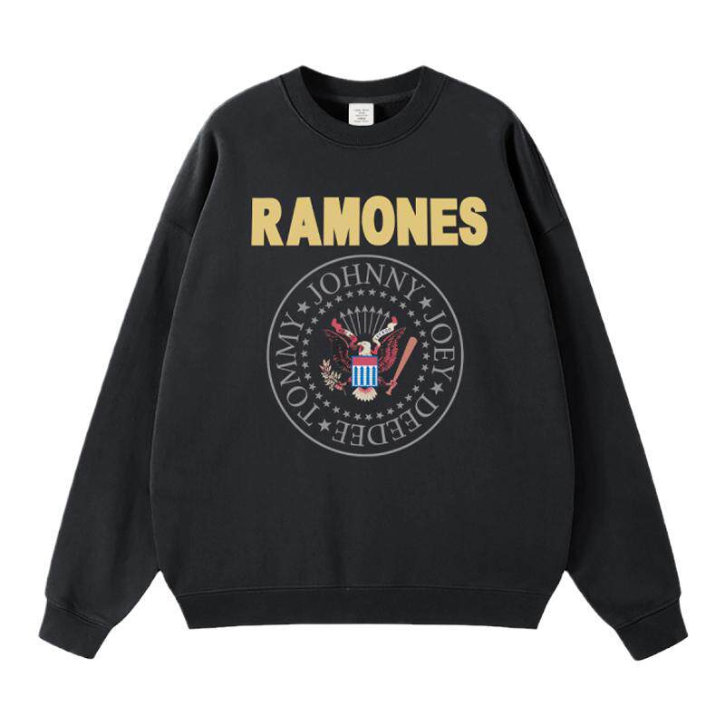 Ramones朋克摇滚圆领连帽卫衣