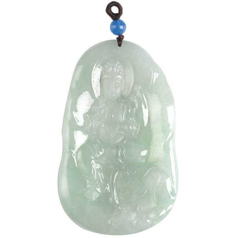 缅甸翡翠普贤观音吊坠正品
