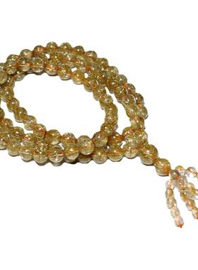 天然金发晶四圈手链佛珠