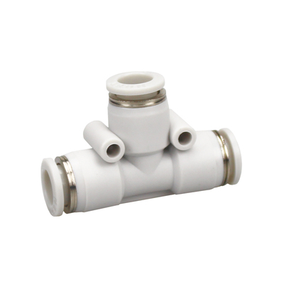 开票pu气管三通PE气动快接白色