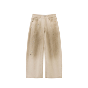 【现货】ICE DUST 26SS 春夏新款喷染渐变弯刀牛仔裤 DOUBLEBOO